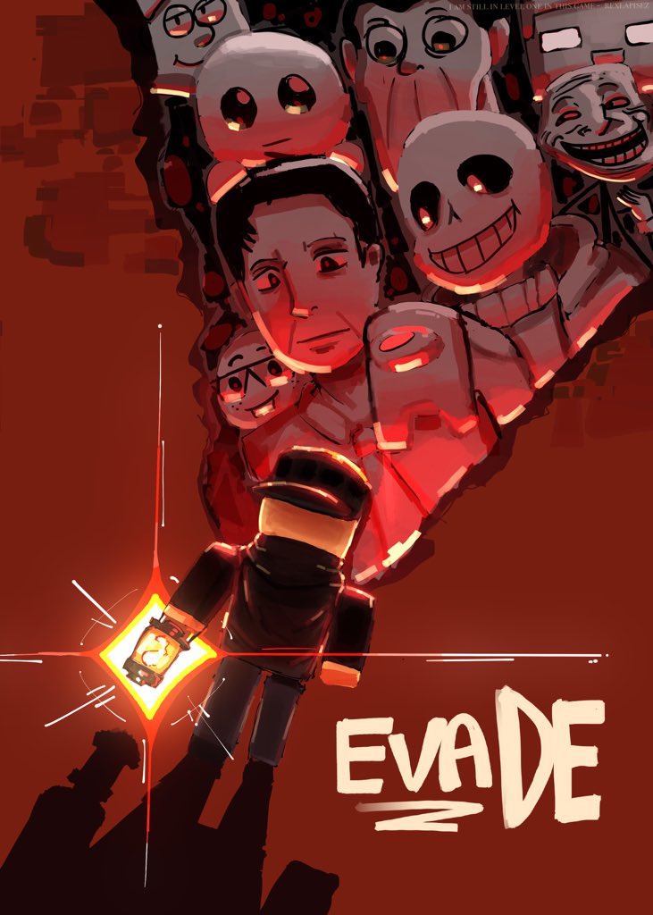 wort on X: [#roblox #robloxart] evade fanart but it looks like a poster   / X