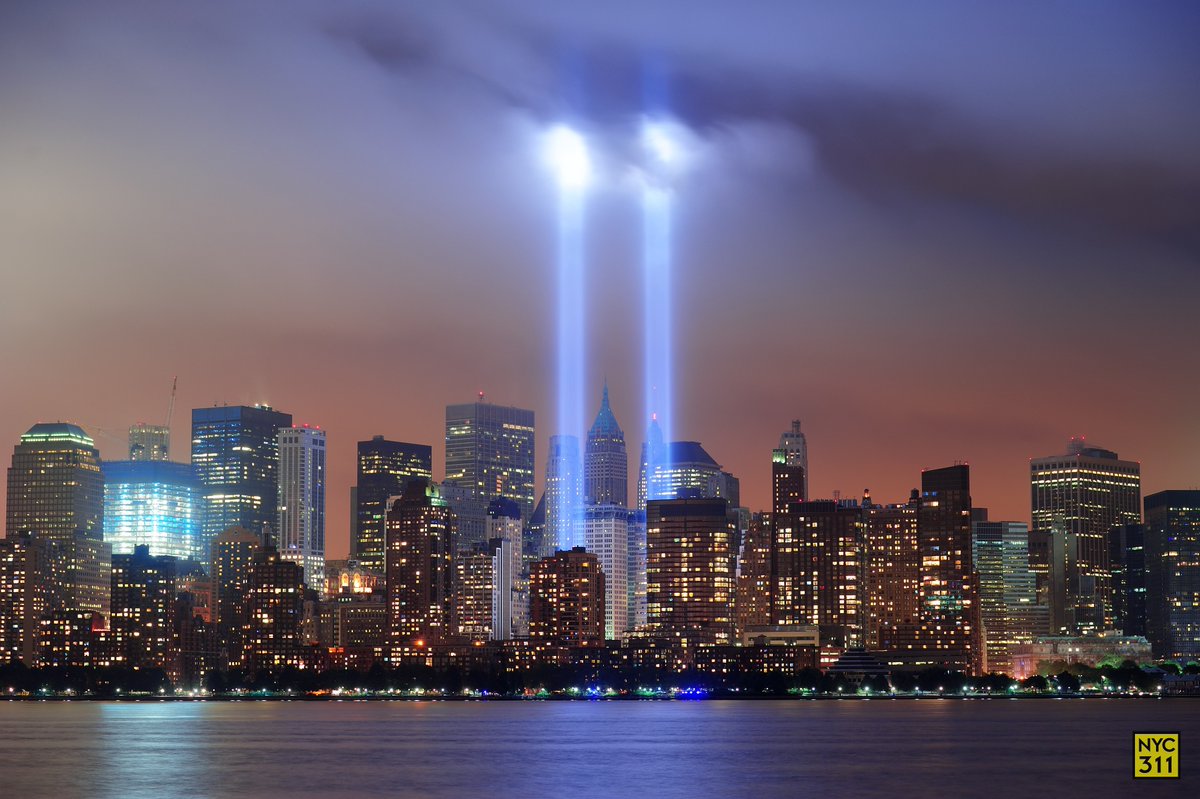 New York City 311 (@nyc311) on Twitter photo Today is one of remembrance for both victims & survivors of the #September11 attacks, when we honor the tremendous sacrifices of our first responders & recovery workers.
The Tribute in Light is from 3:00 PM to dawn at the <a href="/Sept11Memorial/">9/11 Memorial & Museum</a>: on.nyc.gov/TributeinLight
#NeverForget Today is one of remembrance for both victims & survivors of the #September11 attacks, when we honor the tremendous sacrifices of our first responders & recovery workers.
The Tribute in Light is from 3:00 PM to dawn at the <a href="/Sept11Memorial/">9/11 Memorial & Museum</a>: on.nyc.gov/TributeinLight
#NeverForget