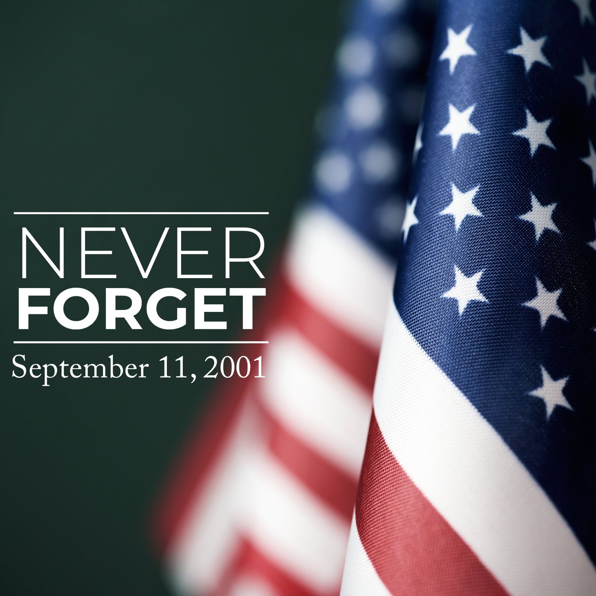 Today we honor and remember those we lost 21 years ago. We also honor the survivors, families and friends of those who lost their lives and the countless first responders who put their lives on the line in the aftermath. We will #neverforget.