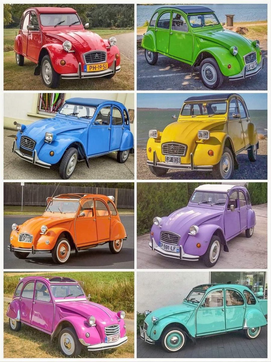 A bunch of lovely beauties. How I would love one of these quirky little vehicles. I must drive one at least, its on my bucket list. #2cv #citroen2cvs #frenchcars #citroens #tinsnails #vintagevehicles