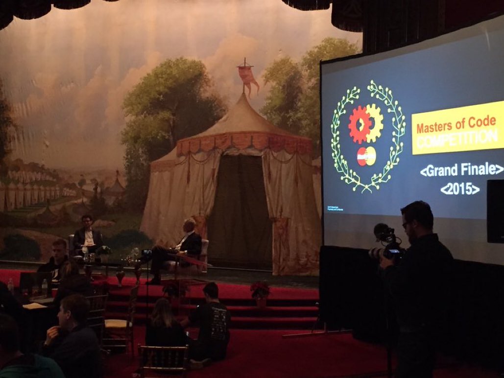 debbiiebarta's tweet image. Eric Ries motivating #MastersofCode finale teams with a lean startup chat @simplifycom @MasterCardDev