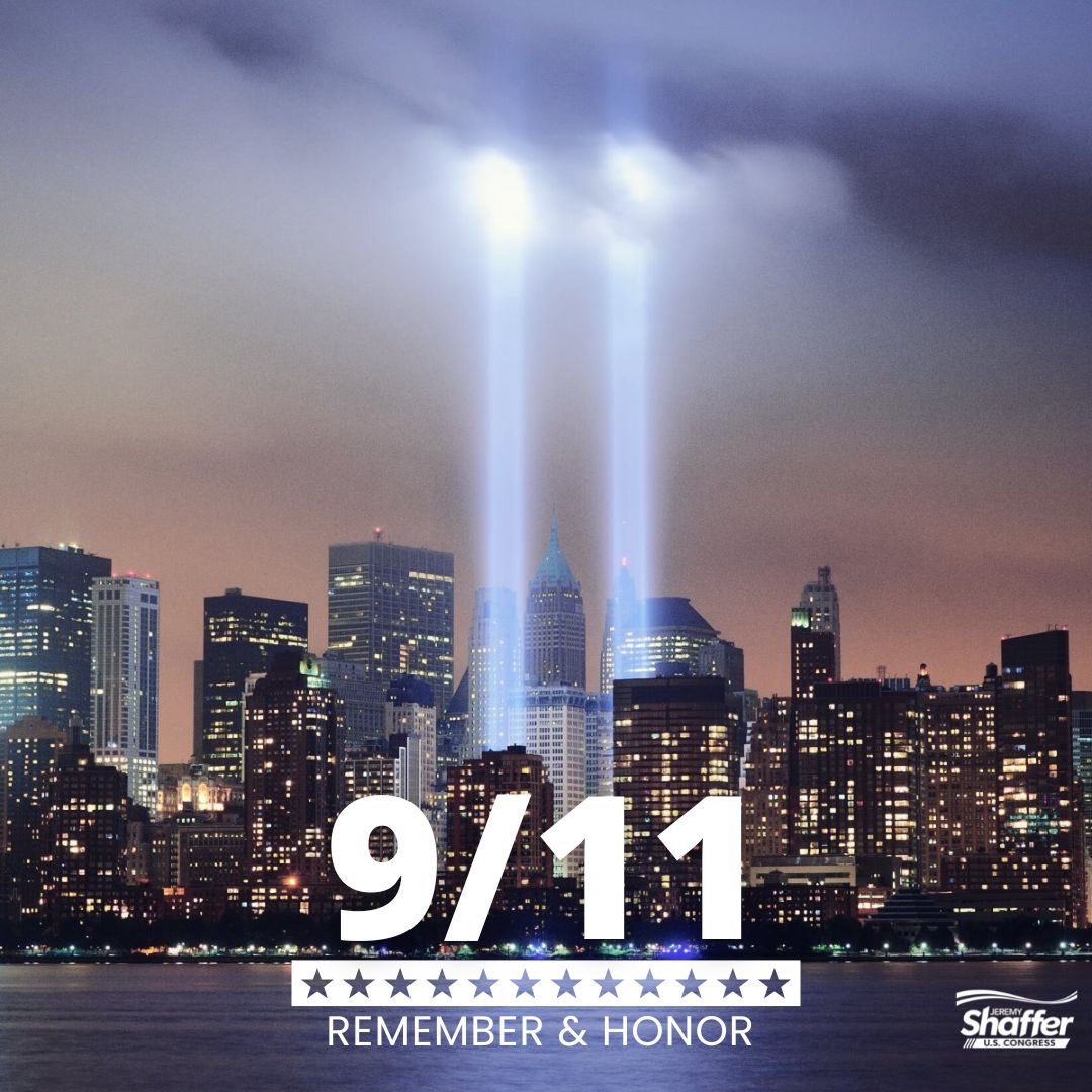 JeremyShafferPA's tweet image. Today marks the 21st anniversary of 9/11/2001. Let us always remember the thousands of innocent lives lost and the brave first responders and service members who answered the call. 🇺🇸
