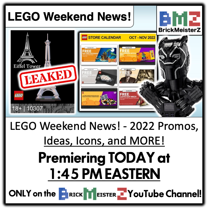 BrickMeisterZ's tweet photo. Check out BrickMeisterZ's LATEST #LegoNews video!
Includes #LegoMarvel, #LegoIcons, and MORE!
#LEGO #LegoIdeas #Lego2022 #LegoIdeas2022 #LegoLeaks #LegoLeaks2022 #LegoBlackPanther #Marvel #EiffelTower #LegoEiffelTower #LegoPromos
Watch HERE: https://t.co/07l6fjAKlb https://t.co/rxrC84Tl4i