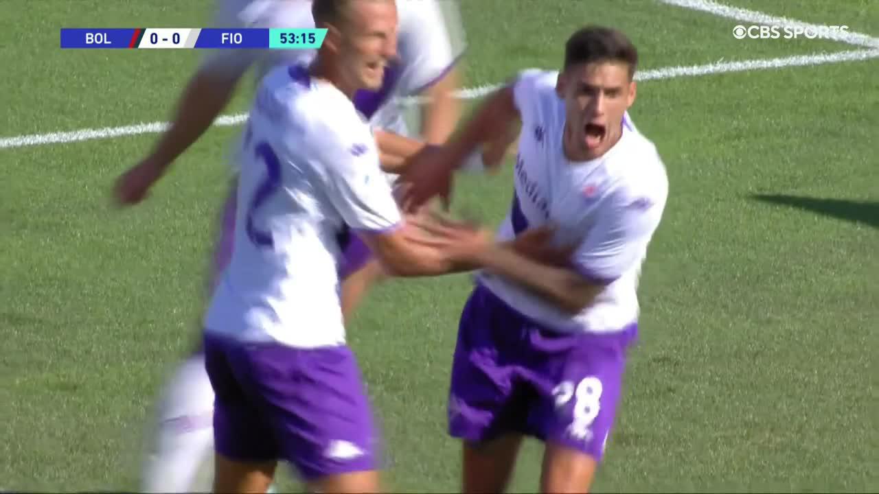 Riccardo Saponara finds Martinez Quarta 💥

Fiorentina strike first in the Derby dell'Appennino 👀”