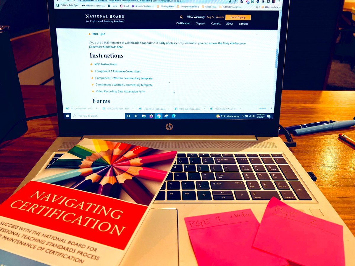 Starting the process of maintaining my certificate! #nbct