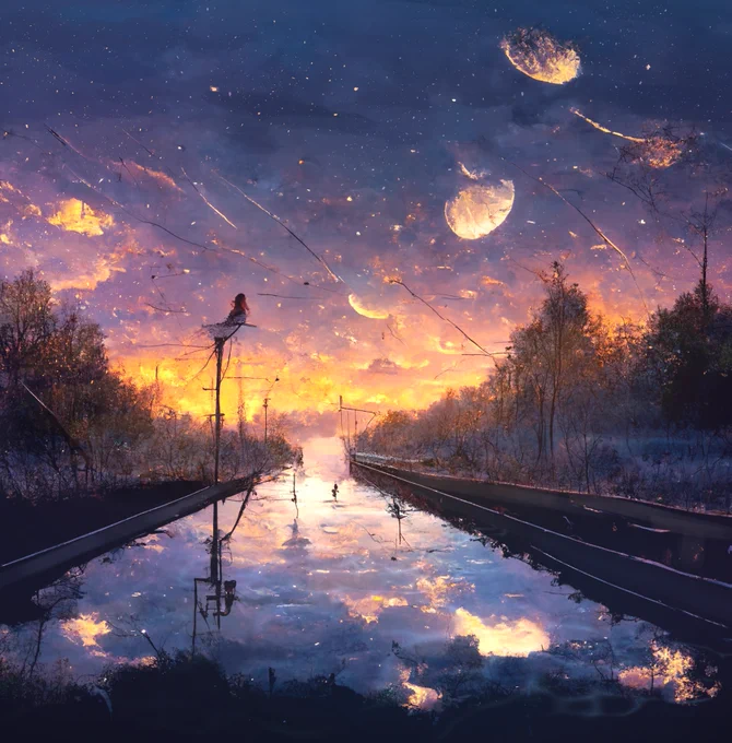 最新技術で作ってみた背景🤔 