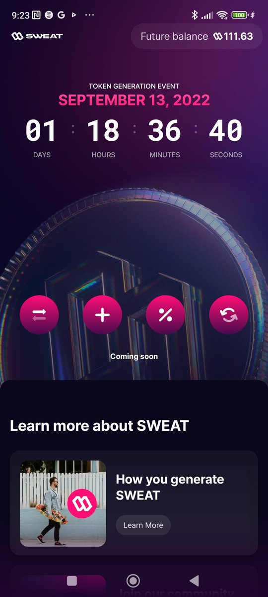Falta poco para saber el precio de SWEATCOIN!!! 🥳🥳🥳 DESCARGA app, te paga x caminar!!!
Check out this free app — It Pays to Walk 🚶 sweatco.in/hi/victorpatin…