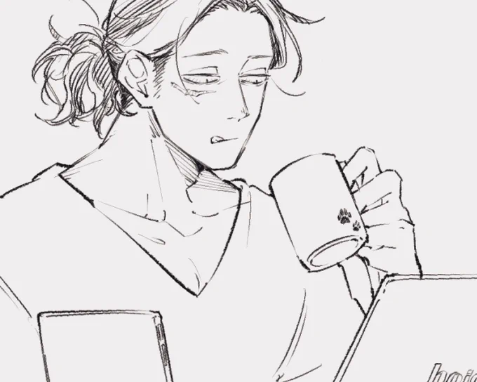 相澤くん描いて何か足りないな…?てときはだいたい傷か目の充血かヒゲを忘れている 