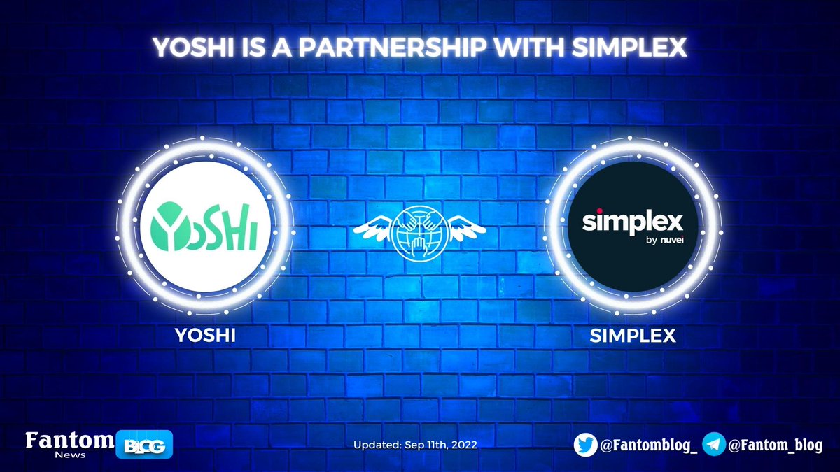 Fantomblog_'s tweet image. 🥳@YoshiExchange is a partnership with @SimplexCC 

✨#Simplex empowers its vast network of partners to accept the widest range of payment methods, including Visa, MasterCard, Apple Pay, SWIFT, SEPA

Check here:
👉yoshi.exchange

#FantomBlog #FTM #Yoshi #Simplex