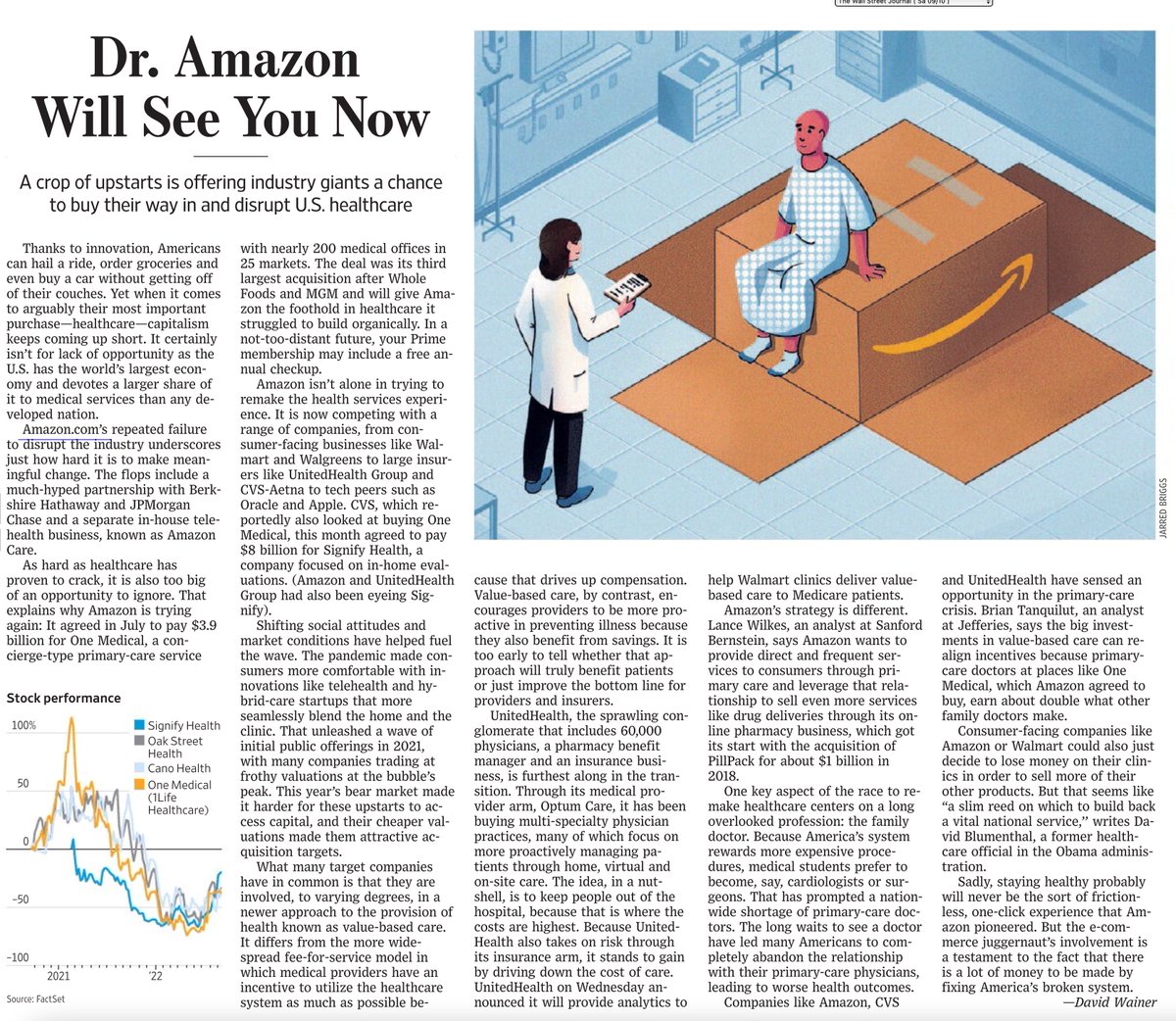 Eric Topol (@erictopol) on Twitter photo I don't think so:
"In a not-too-distant future, your Prime membership may include a free annual checkup."
wsj.com/articles/dr-am… by <a href="/david_wainer/">David Wainer</a> I don't think so:
"In a not-too-distant future, your Prime membership may include a free annual checkup."
wsj.com/articles/dr-am… by <a href="/david_wainer/">David Wainer</a>
