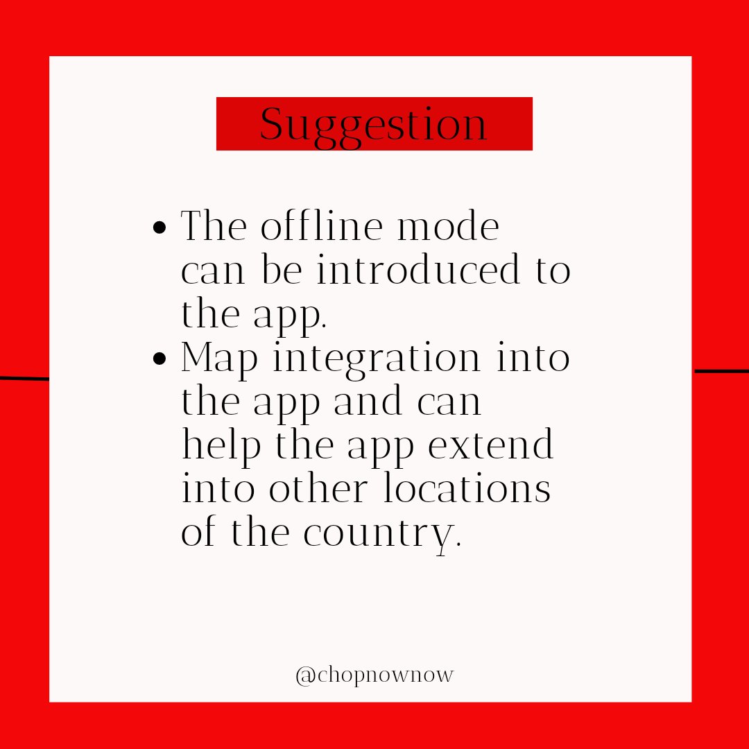 blesynchika's tweet photo. 5/5

This challenge has been totally worth it.

Please like and retweet to reach a wider audience.

Today's #productteardown #challenge is @ChopnownowLagos 

@enoverlab 

#productteardownchallenge #enoverlab https://t.co/NEyXVU4laP