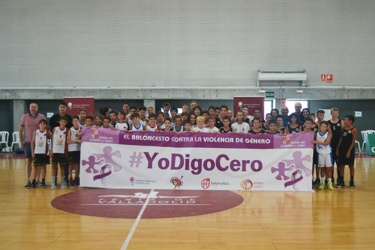 FBCyL's tweet photo. Como en cada evento importante, el baloncesto de CyL se suma al #YoDigoCero contra la violencia de género.

Hoy en la #MiniCopaPreinfantil MAS @feriavalladolid se han sumado los equipos @CBTormes, @PalenciaBasket, @RVBaloncesto y @SanPabloBurgos https://t.co/sKEyRHm7aL