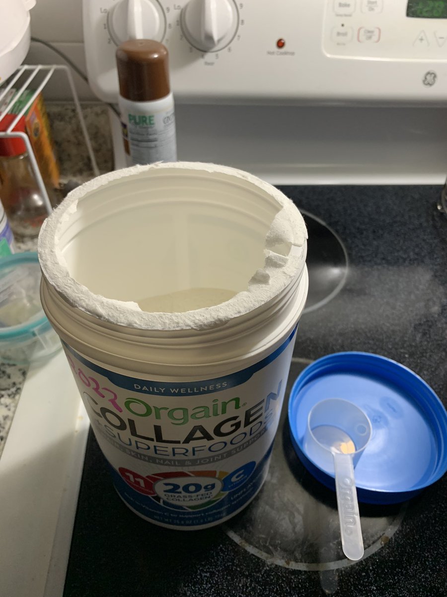 lansterfelines's tweet photo. @DrinkOrgain I just open this today and first time buying this brand.  Please explain why you only fill this up just about half way do the bottle?  Is this your marketing scam? https://t.co/YVnL70LFuZ