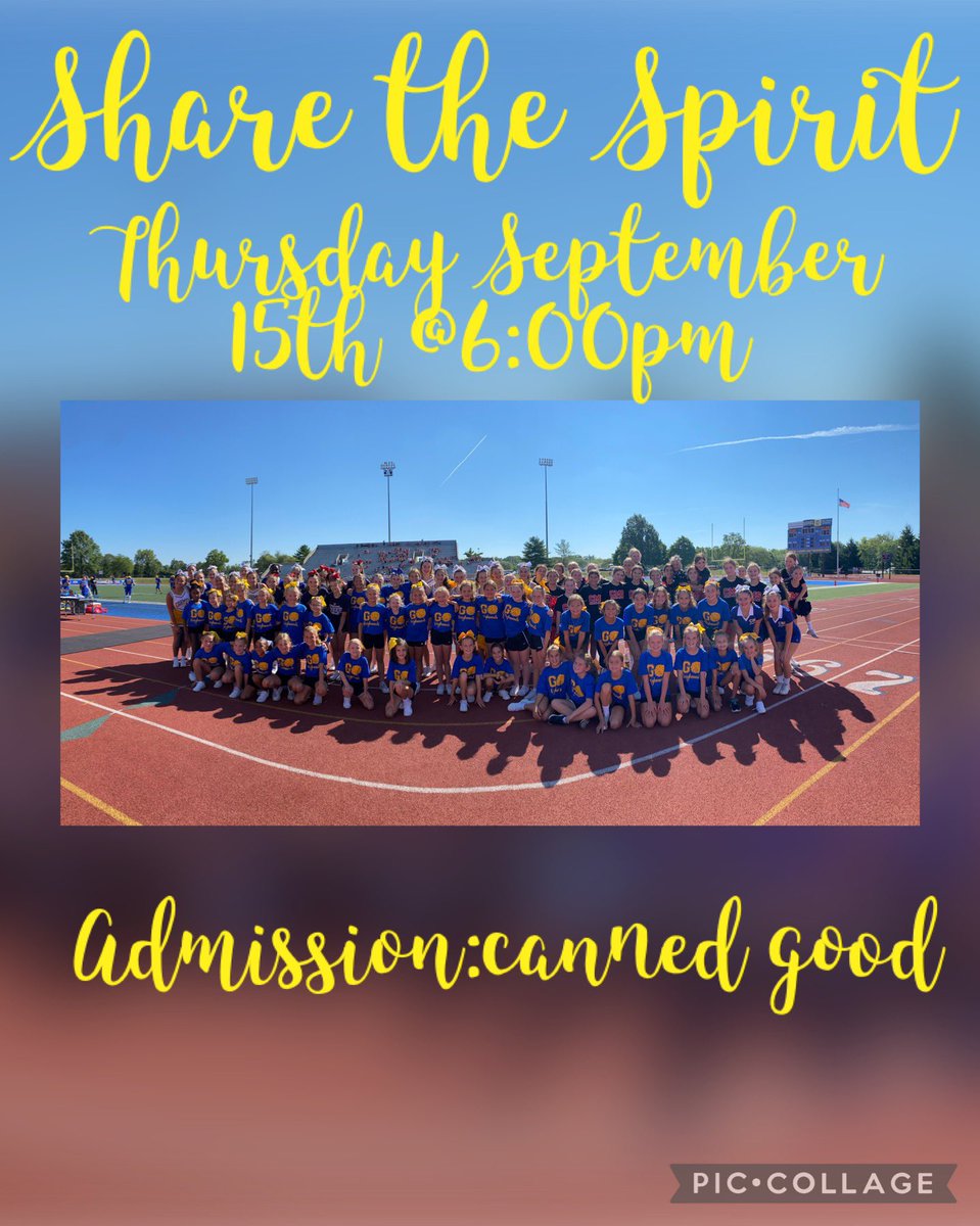 CarmelHSCheer's tweet photo. Join us and the rest of the Carmel cheer community as we support each other at Share the Spirit! Admission is one canned good item. #sharethespirit #carmelcheer #GRIP #CUPA100 #PACT100 https://t.co/vJx4RWodat
