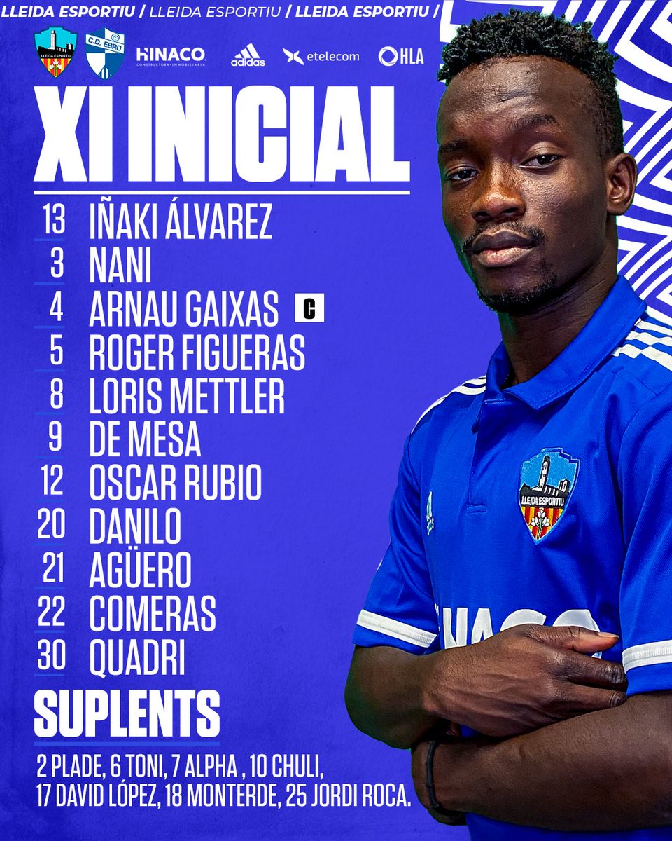 LleidaCF's tweet photo. 📃 XI INICIAL| A per totes, Blaus!

#LleidaEbro l #Som-hi l #LleidaEsportiu https://t.co/PgKMZJ2pda