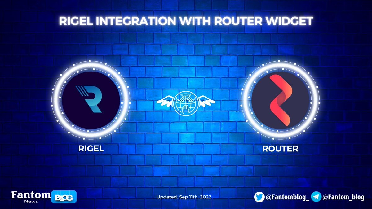 Fantomblog_'s tweet image. 🥳@rigelprotocol Integration with @routerprotocol Widget

✨#Rigel Decentralized protocol that aims to give to the community access to several instruments to expand the adoption of Blockchain technologies

More details:
👉smartswap.rigelprotocol.com/bridge/router

#FantomBlog #FTM #Rigel #Router