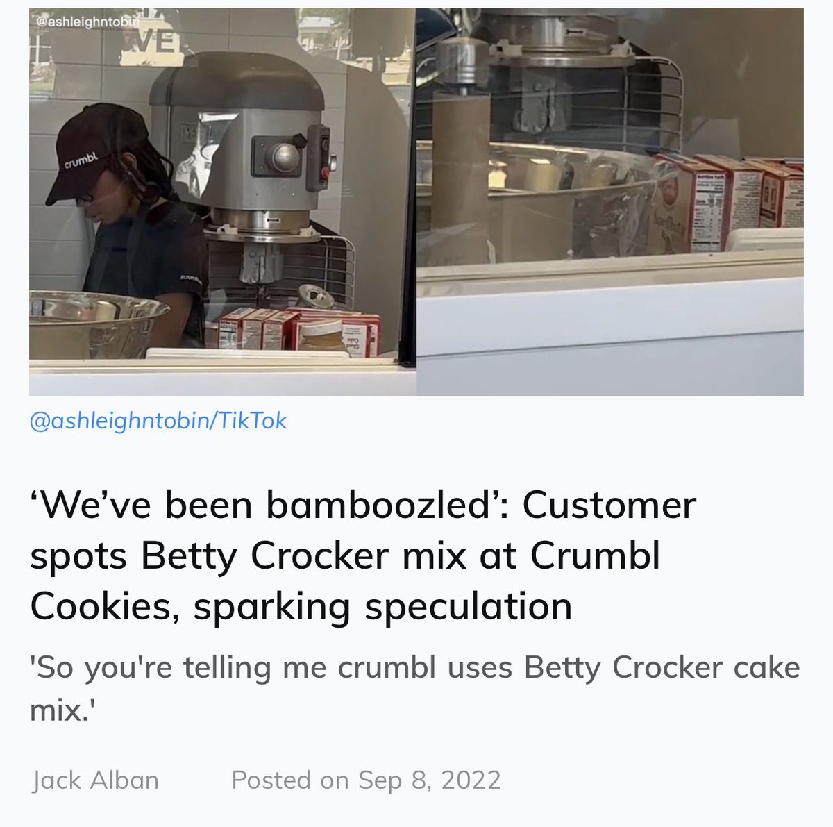 RichLux713's tweet photo. Whoa! I can’t believe this drama with @CrumblCookies 

#crumblecookies https://t.co/NaMvuyVLqA