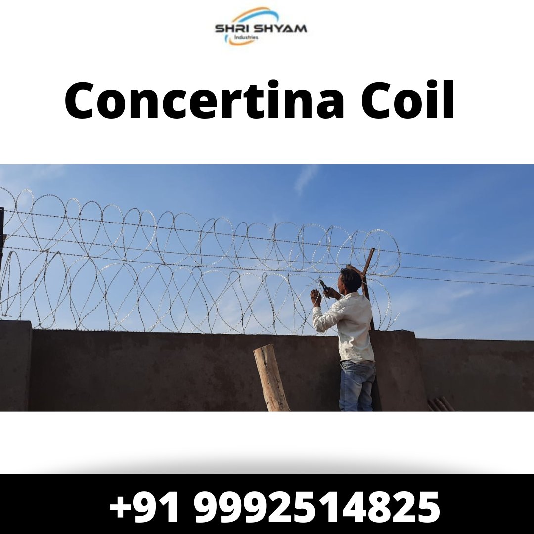 ShrishyamI's tweet photo. Concertina Coil Fencing
Shri Shyam Industries provide the best Concertina coil services in India. Get a free quote for your work.
#shrishyamindustries #concertinacoil #fencing #fencingservices https://t.co/Vz65yZ1TlV