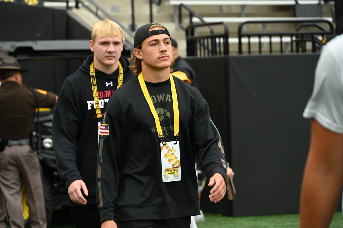 Class of 2023 DB Watts McBride at Kinnick Stadium on Saturday bit.ly/3BxhZH6