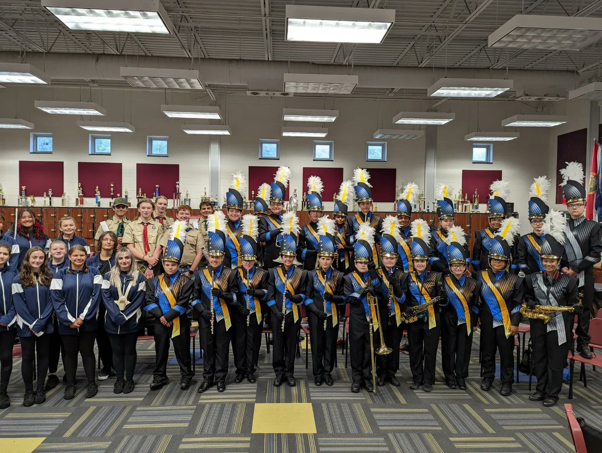 jths_mb's tweet photo. The Golden Falcons were happy to be a part of the 9/11 memorial ceremony this morning at the municipal building. Never forget 🇺🇲 https://t.co/MiDgmUx8AJ
