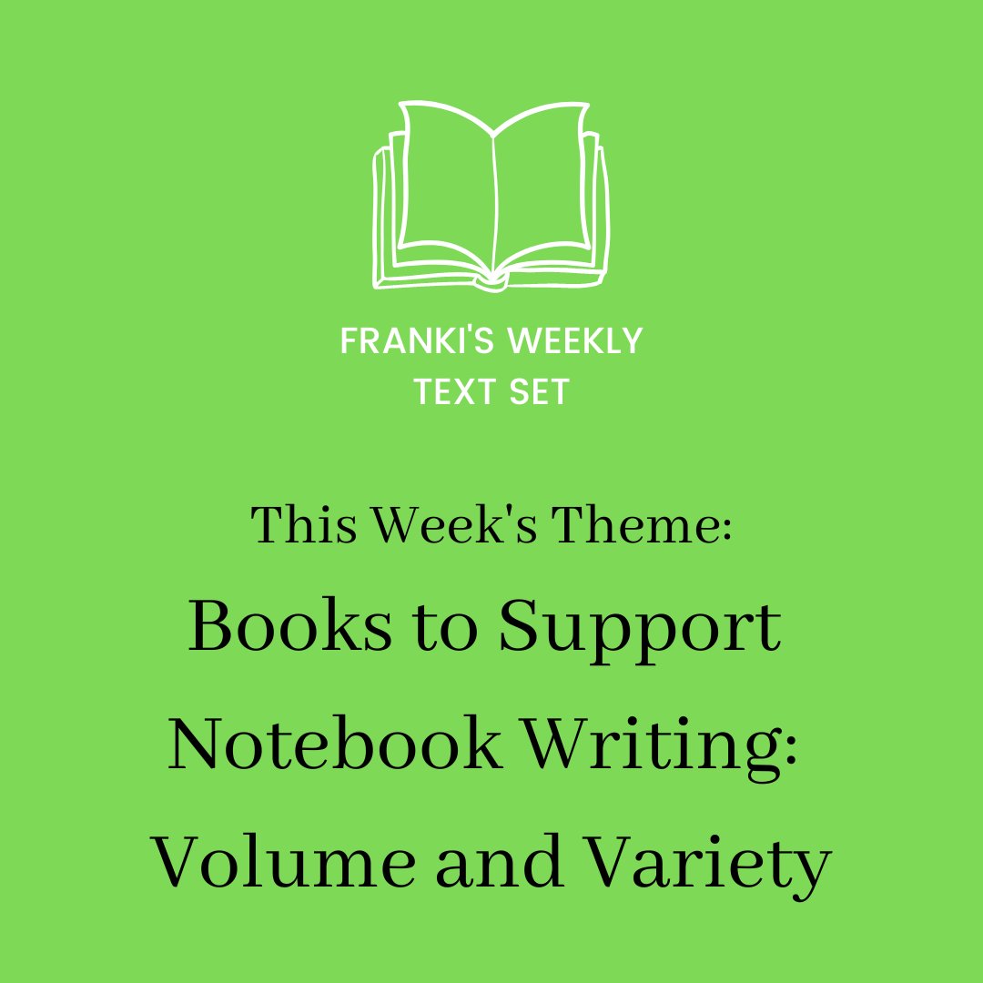 Follow TextSets on Instagram this week for picture books that support notebook writing/launching the writer's notebook. A new book in this Text Set shared each day!