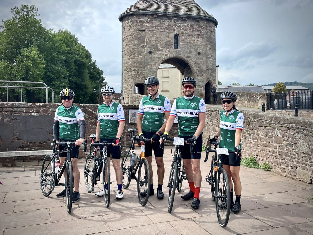 sihodgkinson's tweet photo. Team @NAGRAKUDELSKI at the halfway pit stop in Monmouth (45km) during the @tourdegwent today. Great event for a great cause @SDFHC. Proud to be on the jersey as sponsors. #TDG22 https://t.co/dAEGQ1TCQL