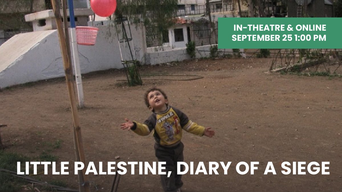 Join us at TPFF to watch LITTLE PALESTINE, DIARY OF A SIEGE
Filmmaker Abdallah Al-Khatib offers a glimpse into the daily life of the residents of Yarmouk, the largest Palestinian refugee camp in the world. 
tinyurl.com/mrxpxytk