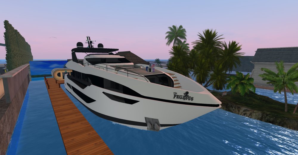 littleboltme's tweet photo. Back to #Secondlife #Openpony, my new toy. The Pegasus Yacht. (yes I know a pegasus is about flying and the sky but I wanted to call it after my species). Also if you want to use the logo for anything go ahead! https://t.co/wD04ojmEQX