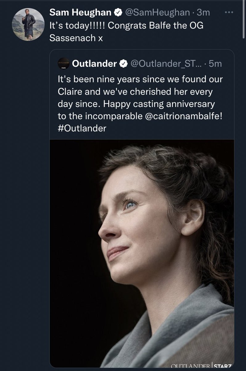 MbRobsten's tweet photo. THE ORIGINAL SASSENACH!
Love them so much ๐๐๐
#mycouple #Soulmates #samenai #samandcait #caitandsam https://t.co/oc73VyxyC9
