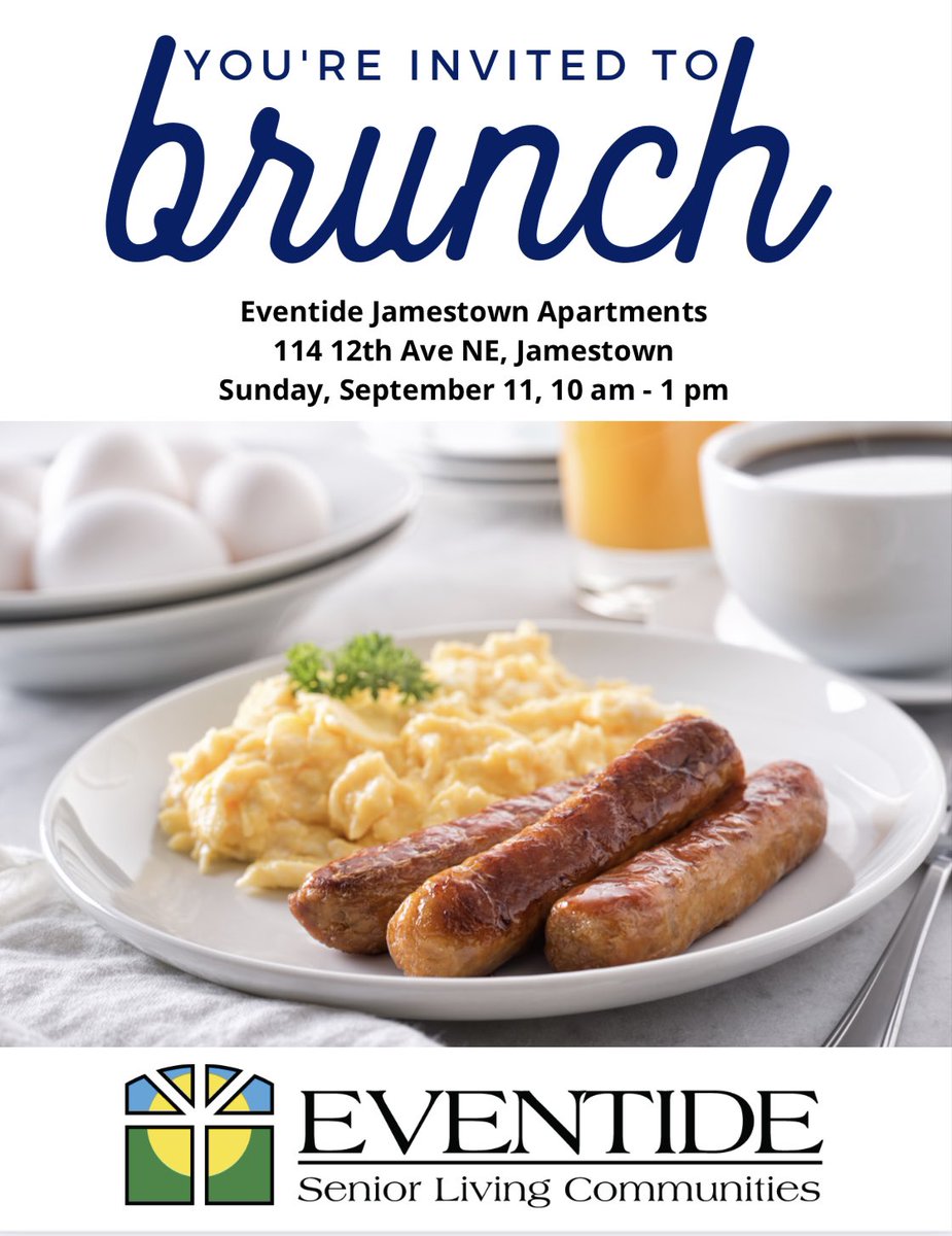 It’s a beautiful morning in Jamestown! Swing over to Eventide and get your day started with a great breakfast! <a href="/EventideSLC/">Eventide Senior Living Communities</a>