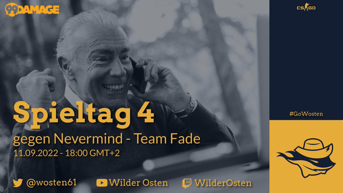 wosten61's tweet photo. 🤠❗️Matchday❗️🤠
Es ist Matchday, meine Kerle!
Unsere Jungs spielen heute gegen NVMD TEAM FADE.
Für uns spielen heute @CareKrabbels, @Fx13371, @Le_Baguete_, @Melonenkopf7 und @Sodpatty.
Viel Glück an die Jungs und holt euch den Sieg!
#GoWosten
#ESLMeisterschaft https://t.co/ojUbWbMeNj