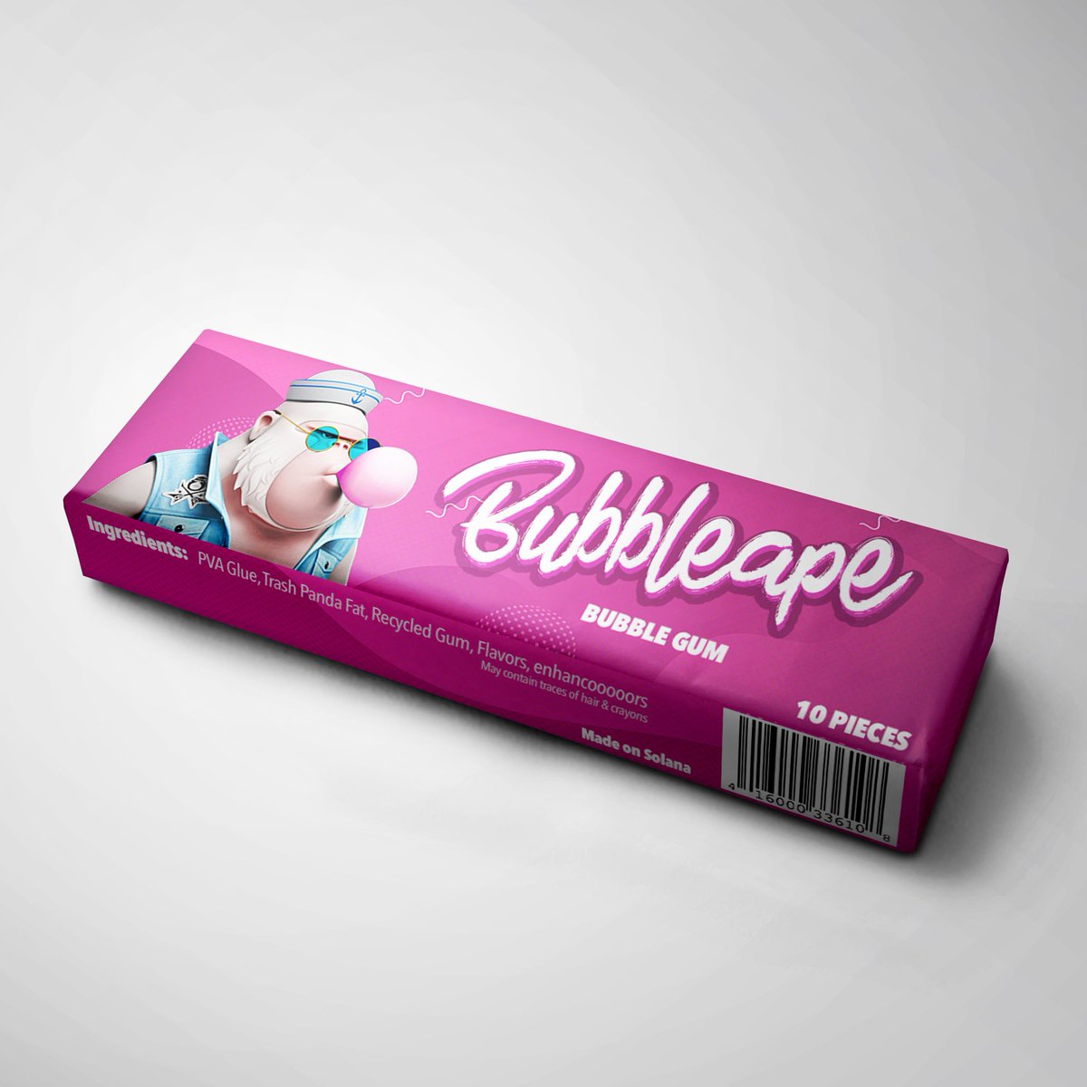 TbohDegen's tweet photo. Just putting this back out there....
Bubble Gum Gang 4eva
Ape - Tboh. 
Talent - @sol_fiend_ https://t.co/TOwvwoh4dw
