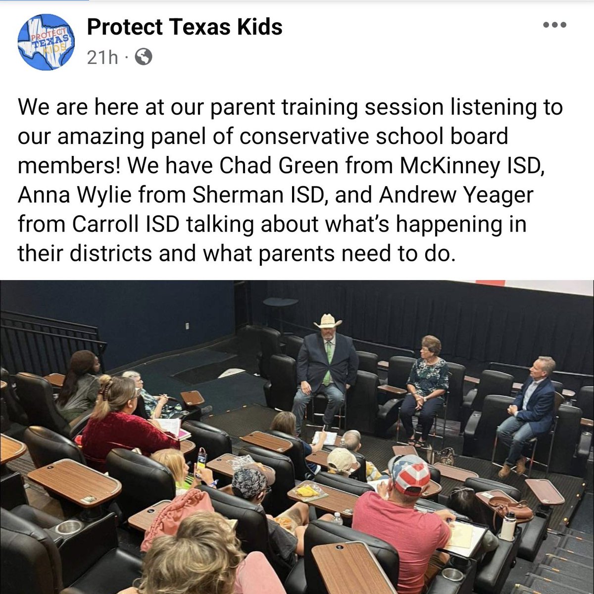 stevanzetti's tweet photo. Three north Texas school board trustees participated in a "training session" run by a group whose founder called for the "rounding up" of LGBTQ people. Recently, the group ran ads baselessly calling people pedophiles, and @facebook/@Meta have not responded to request for comment. https://t.co/hreHqFE0cV
