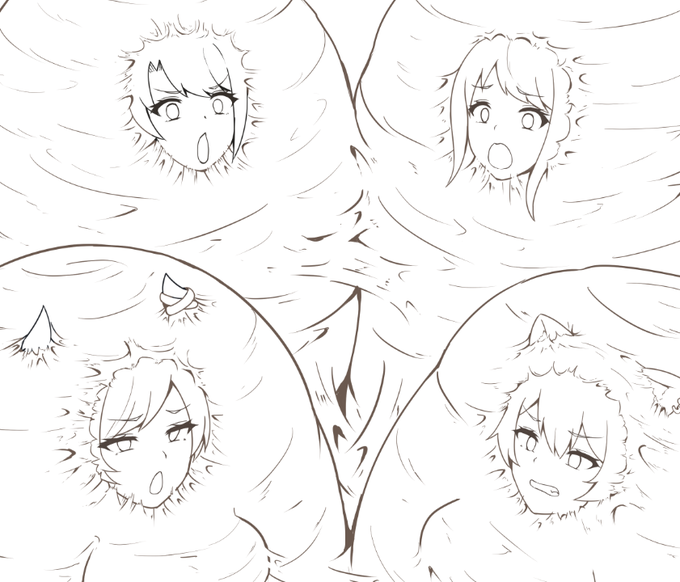 有料プラン分の追加でずんぐり繭拘束Ver描いてる( ◠‿◠ ) 