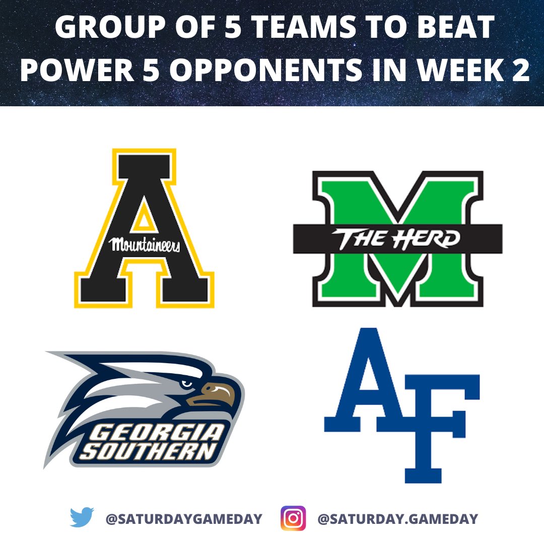 SaturdayGameday's tweet image. Retweet if your team pulled off one of these upsets, what an amazing week of college football‼️