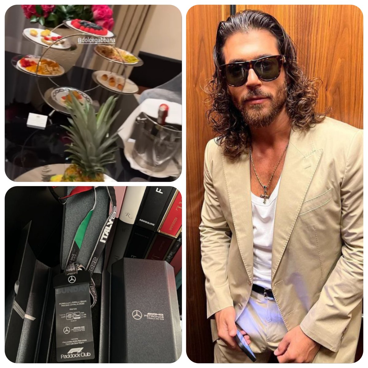 Wow! I envy #CanYaman the roar of the engines & the balance of the Mercedes , to see live the Italian Grand Prix at the Monza circuit !Beautiful welcome to #MadarinOrientalHotel #Milano #ItalianGrandPrix22 & again the outfit of #DolceGabbana !💙💫
She is totally TOTALLOOK