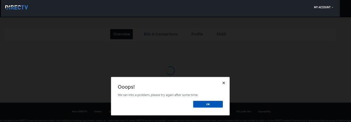 zlinder33's tweet photo. @JackGeorgeson1 @DIRECTV @SportsOnDIRECTV This is the error i am getting when trying to access my account @SportsOnDIRECTV https://t.co/dLQl4hxXR7