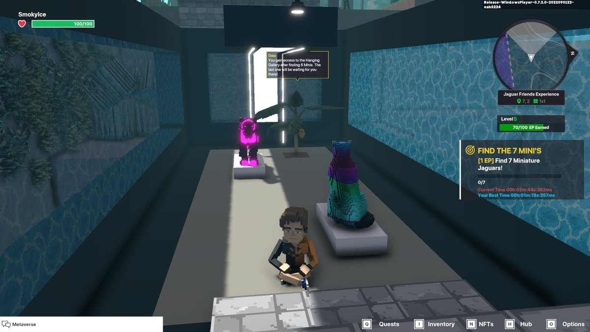 smokyiceee's tweet photo. I just finished my quest on @jagfriends_nft experience on the #sandboxalphaS3 for a chance to win a Season 3 Alpha Pass! Here I am in Legendaries Room, check out my screenshot!

#jaguarfriends https://t.co/J5RlAEbQex