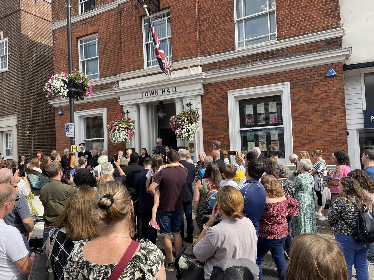hayes_jon's tweet photo. Good turnout in Witham for the proclamation of accession. https://t.co/aXtqmHc35V
