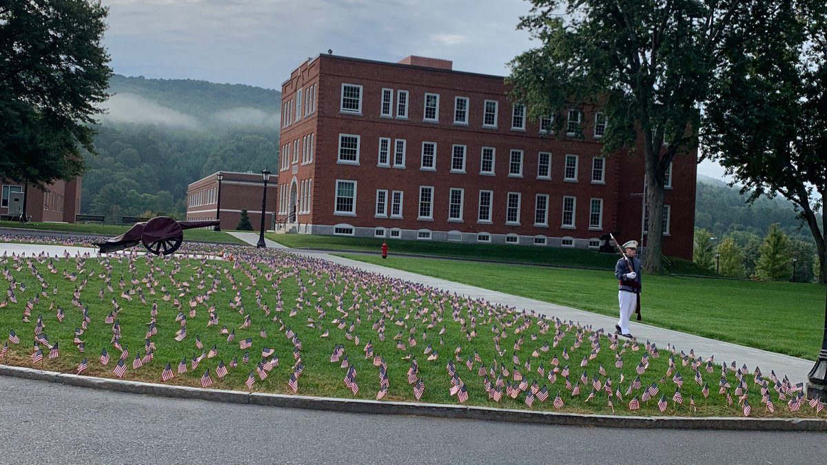 Norwich University observes Patriot Day to honor those lost on 9/11.