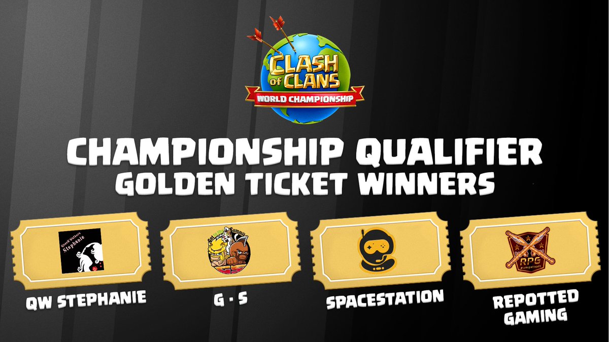 Clash Construct (@clashconstruct) on Twitter photo Congratulations @QW_coc @GSesports11 <a href="/rpg_coc/">Repotted Gaming</a> & @SpaceStationCOC for Golden Ticket. Goodluck for finals. Congratulations @QW_coc @GSesports11 <a href="/rpg_coc/">Repotted Gaming</a> & @SpaceStationCOC for Golden Ticket. Goodluck for finals.