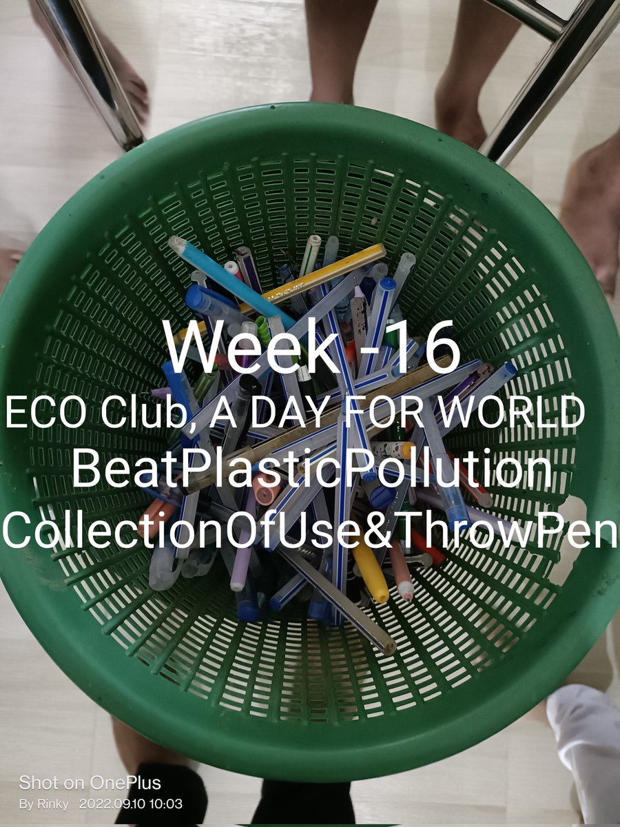BISHNUC07252820's tweet photo. #Week -16
#SmallStepBigImpact
#CollectionOfUAndT Pen
#SayNoToSUP
#BeatPlasticPollution
#CleanGreenCampaign
#SaveSoil #SaveWater #SaveAir
#OneDayDedicationOneRupeeDonation
#ForPeopleForPlanet
#LiFE
#OnlyOneEarth
#ClimateTeacher
#ClimateAction
Please don't throw the used U&T . https://t.co/gkp4Znac25