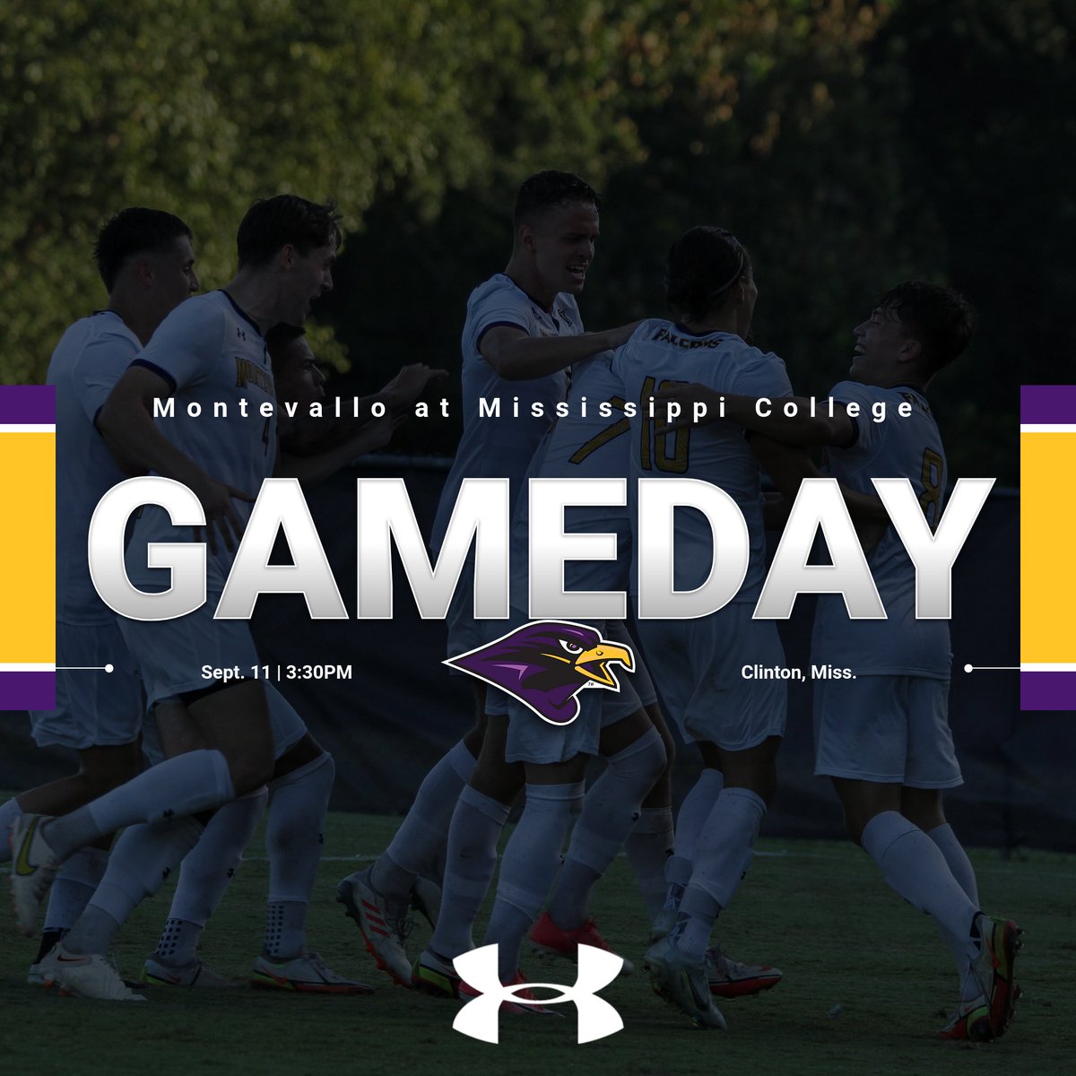 UMFalcons's tweet photo. First conference match 🔜

@montevallomsoc takes on Mississippi College at 3:30 p.m., Sunday Sept. 11, to open the GSC slate. 

#RiseAbove https://t.co/jKhSR3FsRB