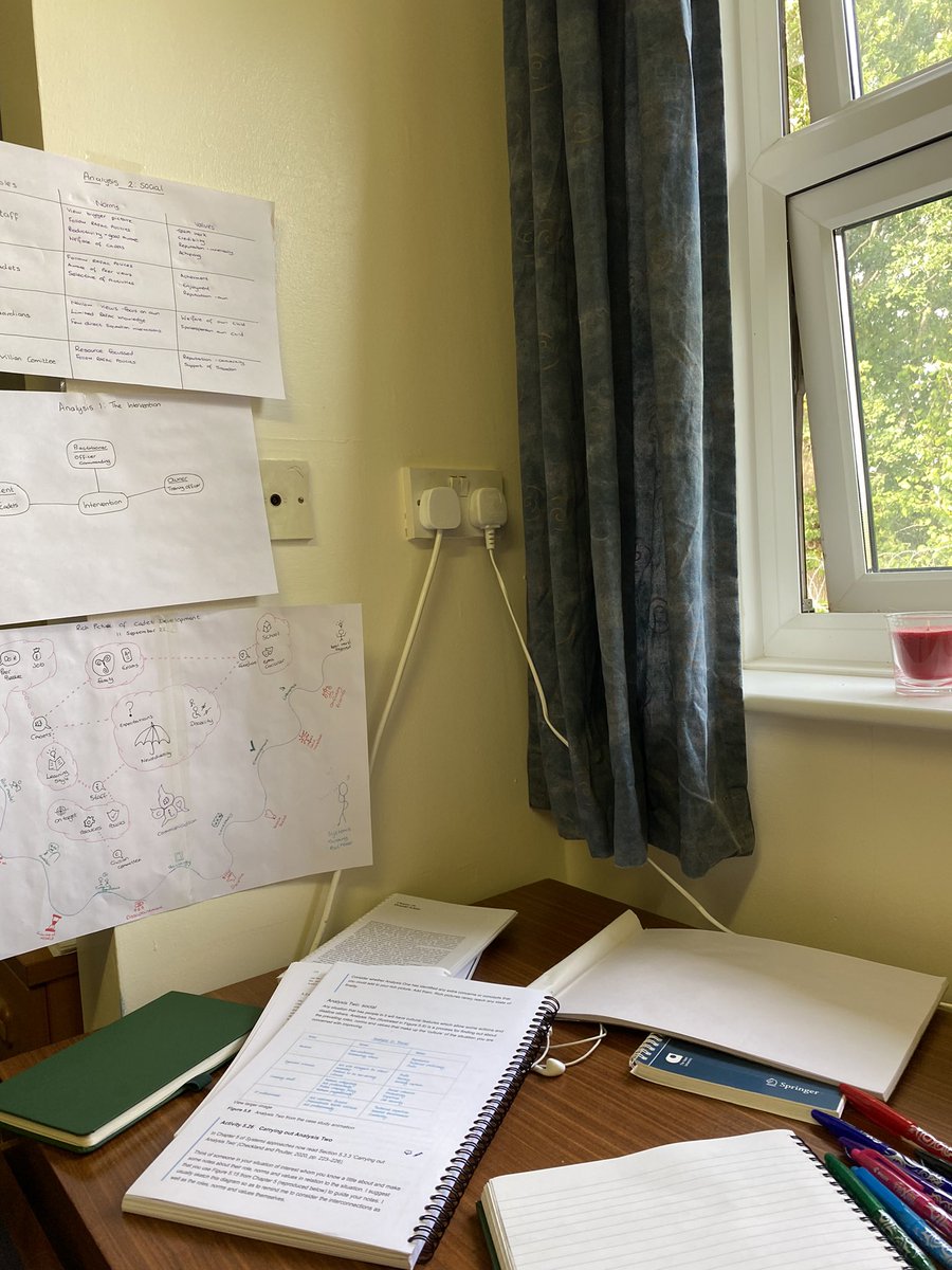 SamOUStudies's tweet image. I may not be in my normal study area but still totally abusing the walls 🙈🙈🙈 no one said wall space would be a requirement for a Masters, but at the same time none of the desks are anywhere near big enough