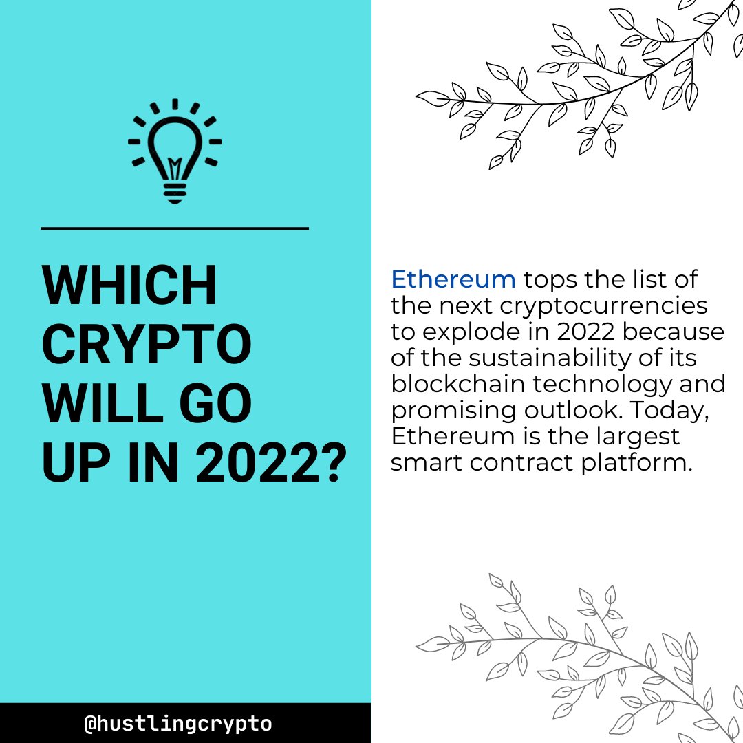 hustling_crypto's tweet photo. Ethereum tops the list of the next cryptocurrencies to explode in 2022 because of the sustainability of its blockchain technology and promising outlook.
#Cosmos #NFTGiveaways #ELONMUSK https://t.co/BUCpFsj00D