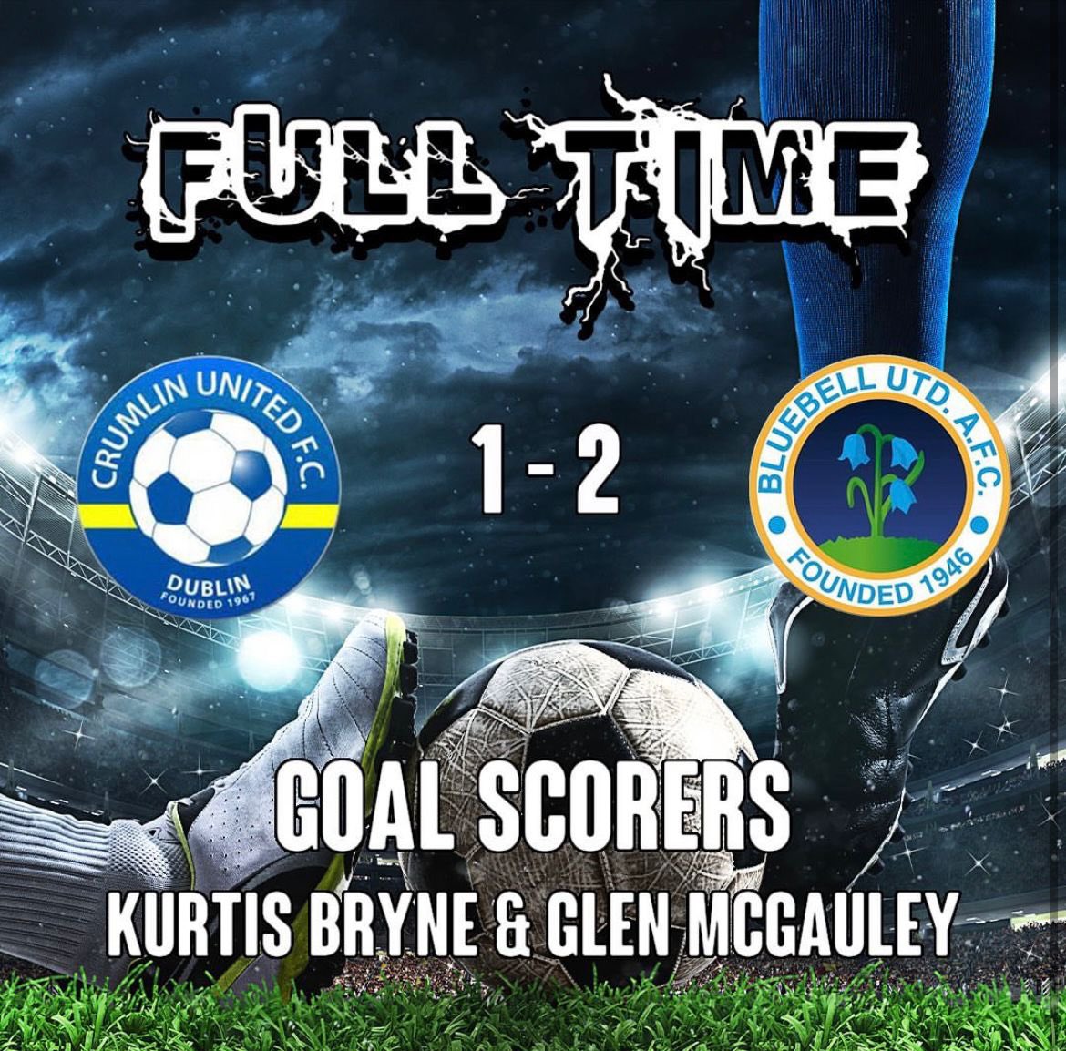 BluebellUnited's tweet photo. We take all 3 pts today against Crumlin Utd the lads put in some shift in horrible condition’s 
Best of luck to Crumlin for the rest of the season 
@AlQuinn2015 @LSLLeague #lsllivescore https://t.co/E8b0LD2Fqc