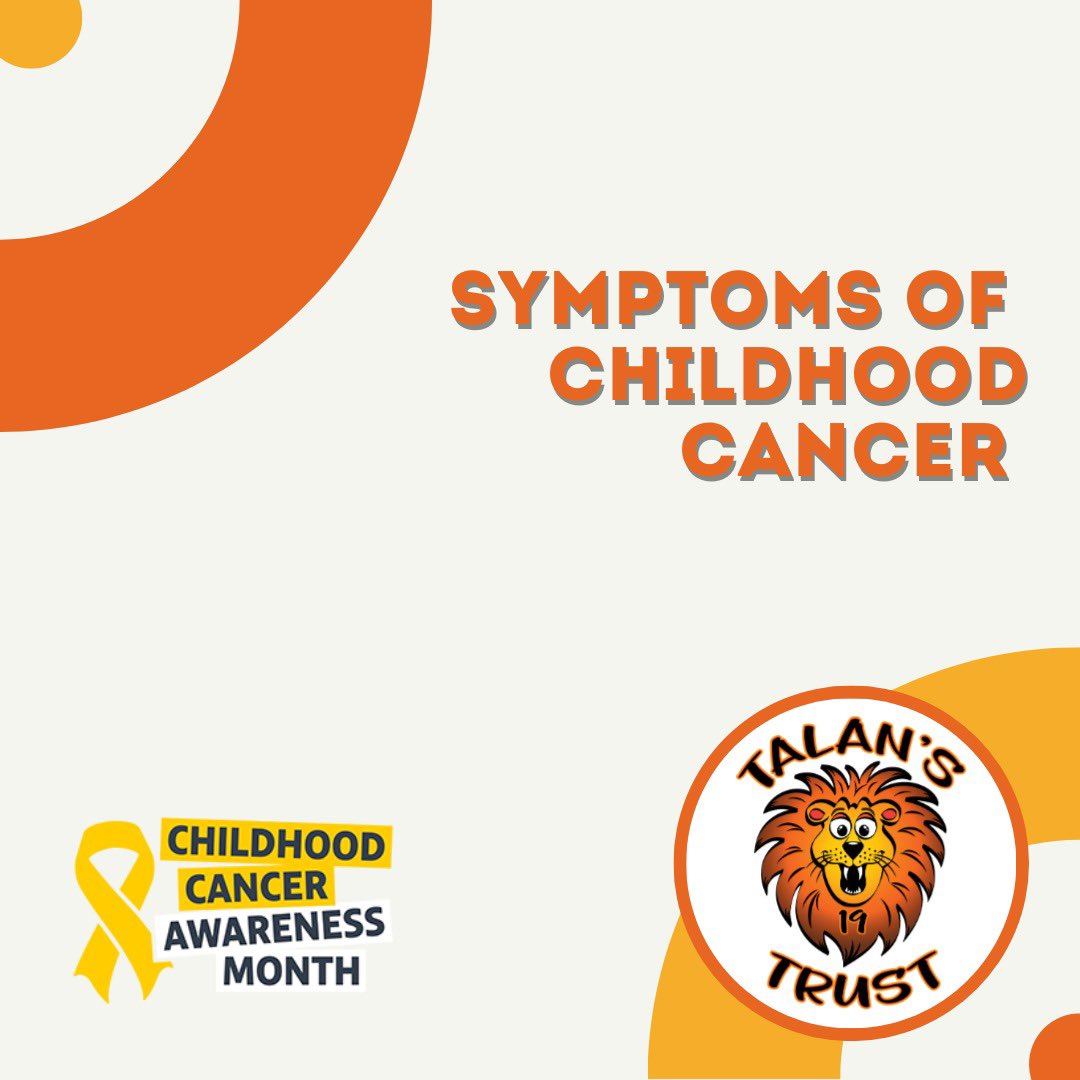 talanstrust's tweet photo. We are nearly into the second week of childhood cancer awareness month.

Please take a moment to make yourself aware of the symptoms 

🧵 Thread below 👇 

#CCAM #TalansTrust #ChildhoodCancerAwarenessMonth https://t.co/ZqDGINPYsr