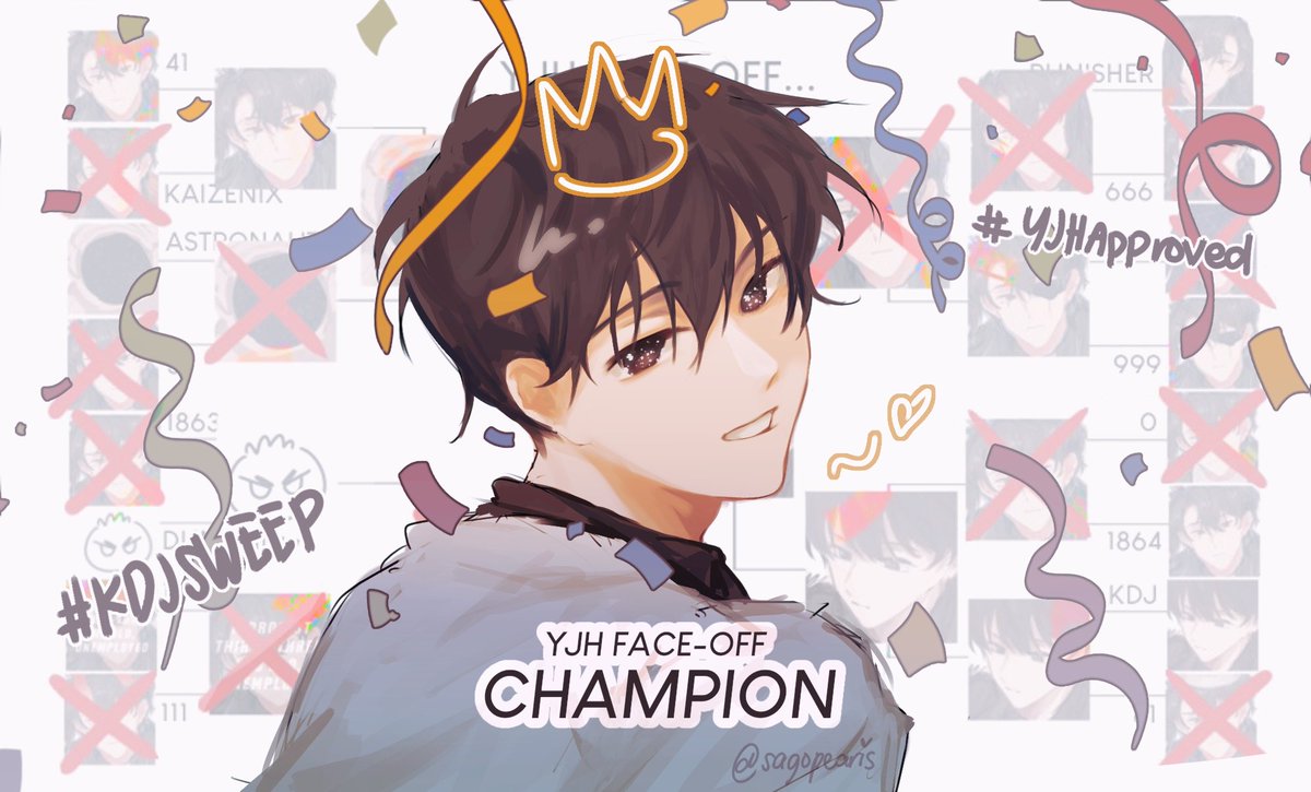 cvnide's tweet photo. Anddd the winner of the YJH face off is Kim Dokja! Winning by receiving 4,956 votes out of the total 6,089! 

gorgeous art by @sagopearis! everyone say thank you sago for drawing so many cute yjhs and making the poll possible 🥳 https://t.co/Wz6Dd8MgLJ
