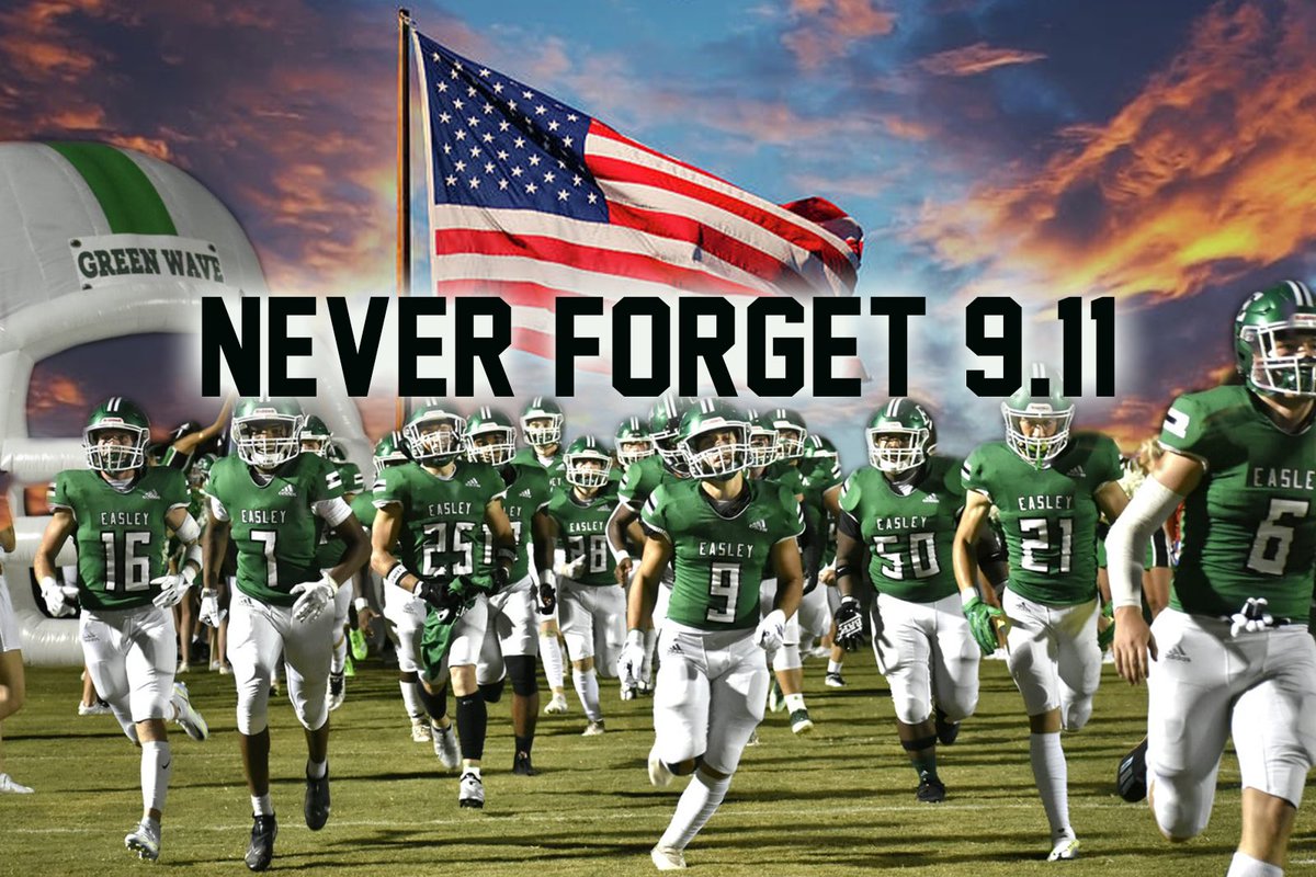 FootballEasley's tweet image. May We Never Forget 9/11/2001 🙏🇺🇸

#GoGreen #RollWave 🌊💚🏈