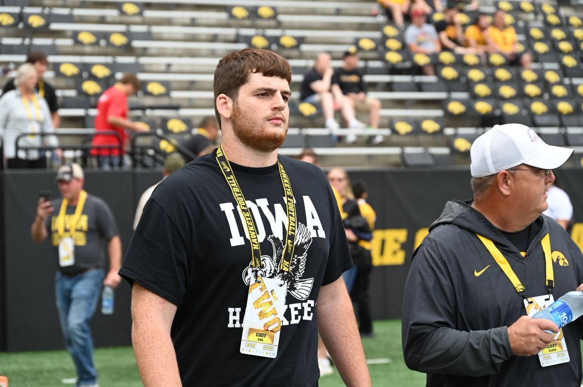 Iowa OL commit Cody Fox at Kinnick Stadium on Saturday bit.ly/3BxhZH6